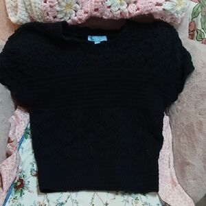 ♡Draper James Navy Blue Knitted Sweater Top♡